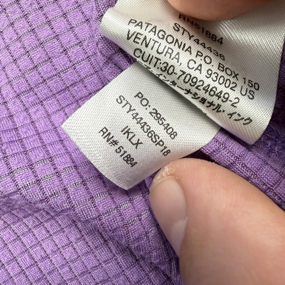 Patagonia Capilene Baselayer Shirt Womens Medium Purple Midweight Polartec - Picture 6 of 8